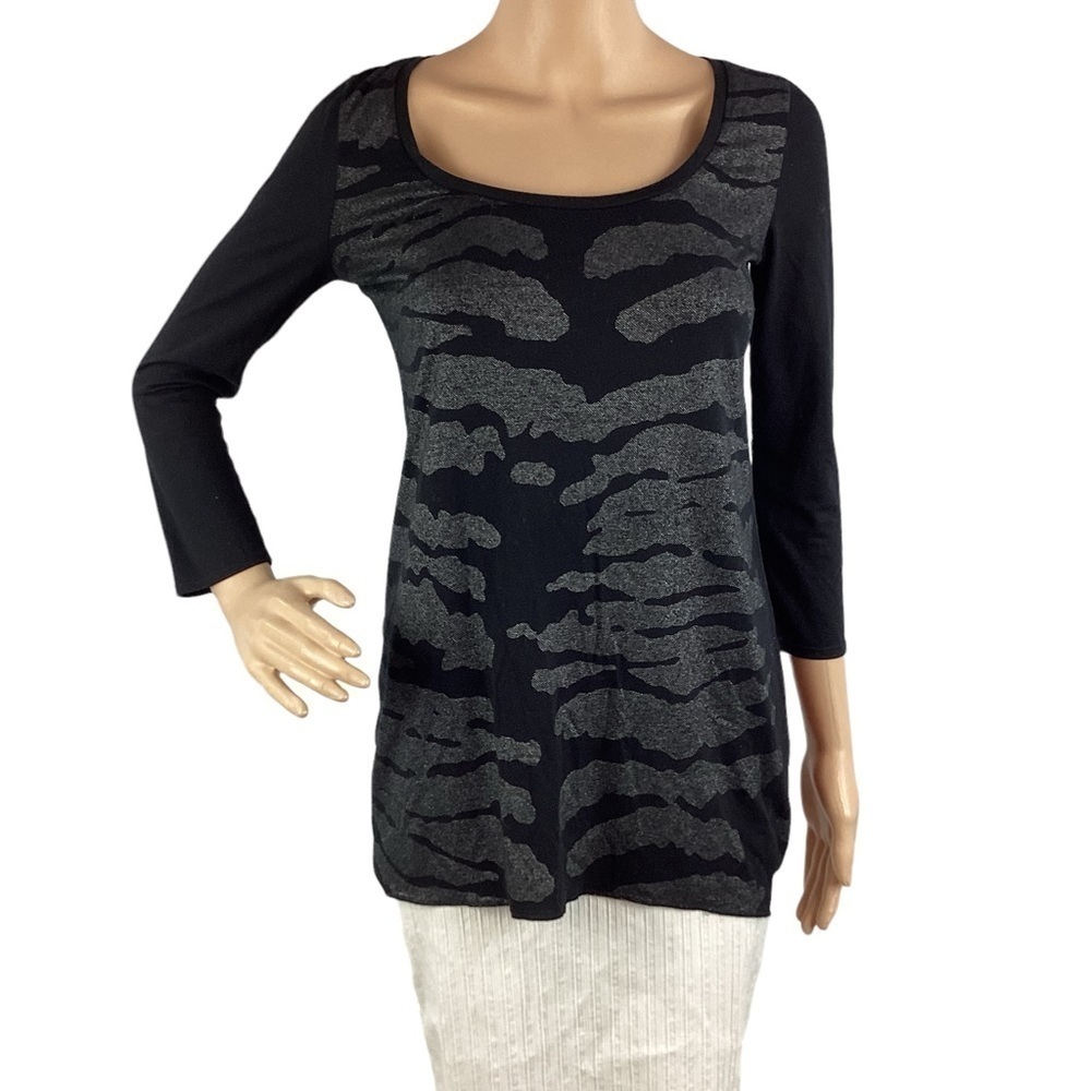 Armani Exchange Tunic Top Size S Black Print
